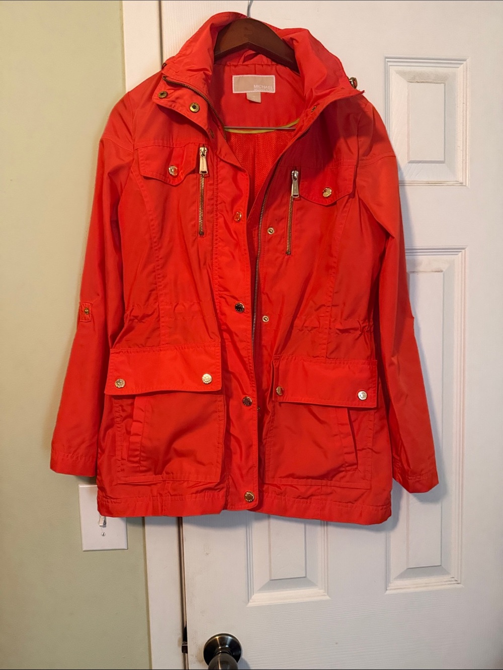 Michael Kors Coral Utility Jacket with Hood